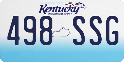 KY license plate 498SSG