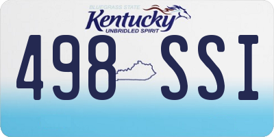 KY license plate 498SSI