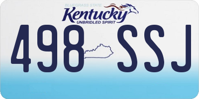 KY license plate 498SSJ