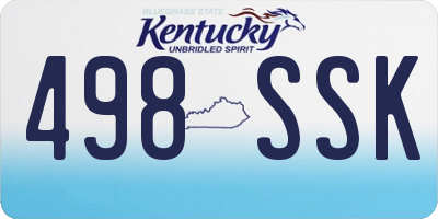 KY license plate 498SSK