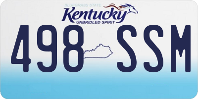 KY license plate 498SSM