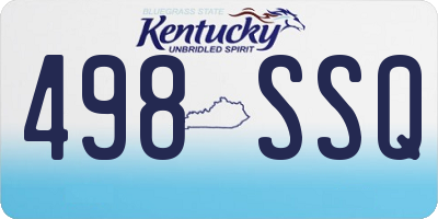 KY license plate 498SSQ