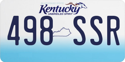 KY license plate 498SSR