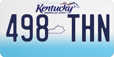 KY license plate 498THN