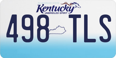 KY license plate 498TLS