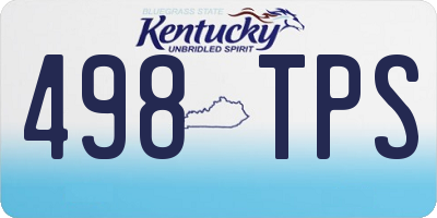 KY license plate 498TPS