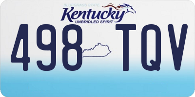 KY license plate 498TQV