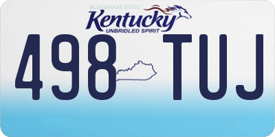 KY license plate 498TUJ