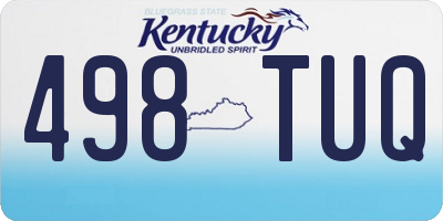 KY license plate 498TUQ