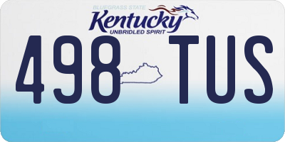 KY license plate 498TUS