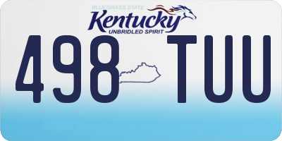 KY license plate 498TUU