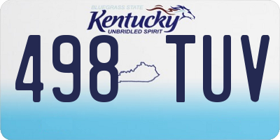 KY license plate 498TUV