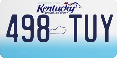 KY license plate 498TUY