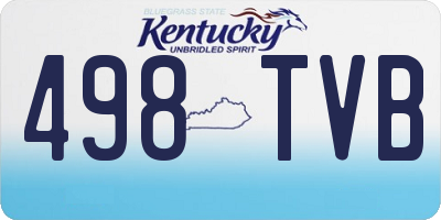 KY license plate 498TVB