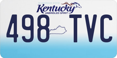 KY license plate 498TVC