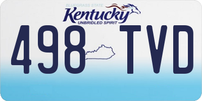 KY license plate 498TVD