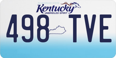 KY license plate 498TVE