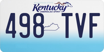 KY license plate 498TVF