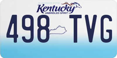 KY license plate 498TVG