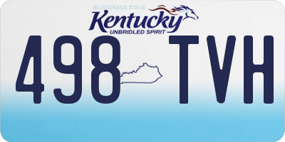 KY license plate 498TVH