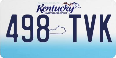 KY license plate 498TVK