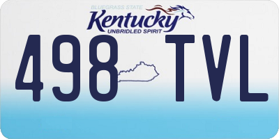 KY license plate 498TVL