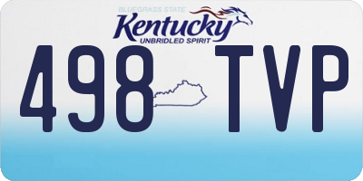 KY license plate 498TVP