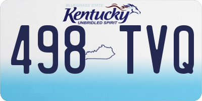 KY license plate 498TVQ