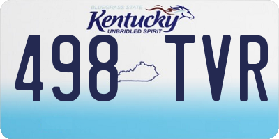 KY license plate 498TVR