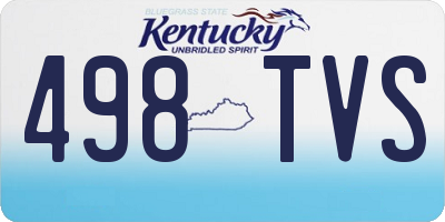 KY license plate 498TVS