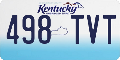 KY license plate 498TVT