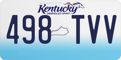KY license plate 498TVV