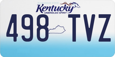 KY license plate 498TVZ