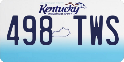 KY license plate 498TWS