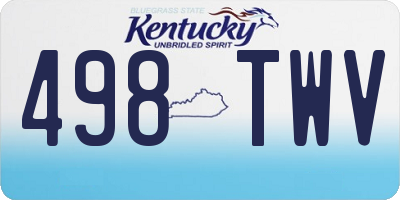 KY license plate 498TWV