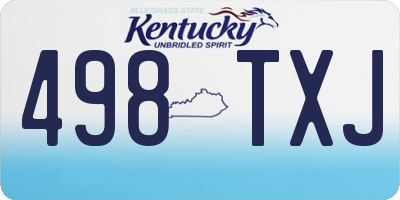 KY license plate 498TXJ