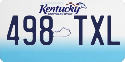 KY license plate 498TXL