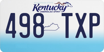 KY license plate 498TXP