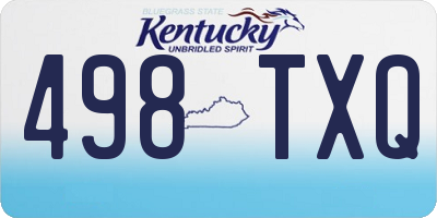 KY license plate 498TXQ