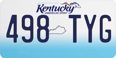 KY license plate 498TYG