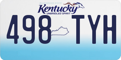 KY license plate 498TYH