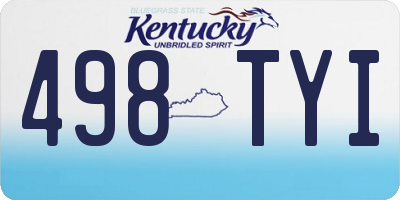 KY license plate 498TYI