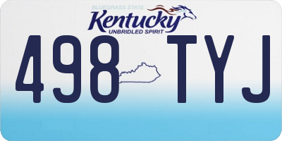 KY license plate 498TYJ
