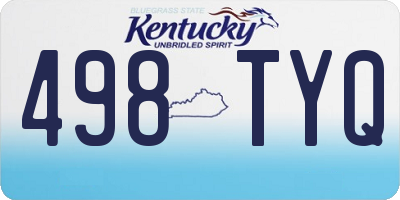 KY license plate 498TYQ