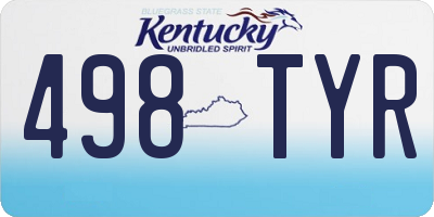 KY license plate 498TYR