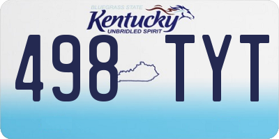 KY license plate 498TYT