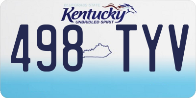 KY license plate 498TYV