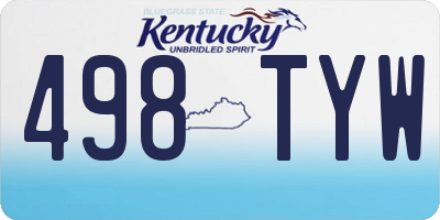KY license plate 498TYW