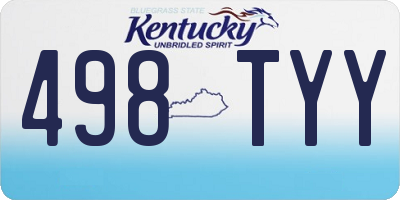 KY license plate 498TYY