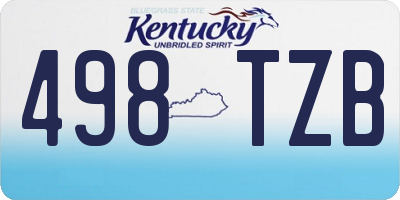 KY license plate 498TZB